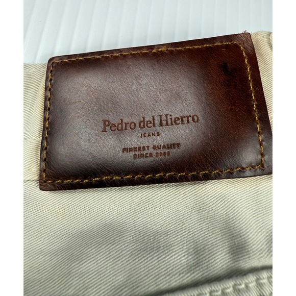 Pedro del Hierro Beige Jeans Casual Pants Straight Leg Comfort Size 32x25 - Picture 5 of 10